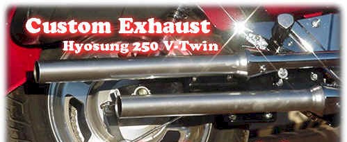 Chrome Plated Power Exhaust Pipes Alpha Sports 250
